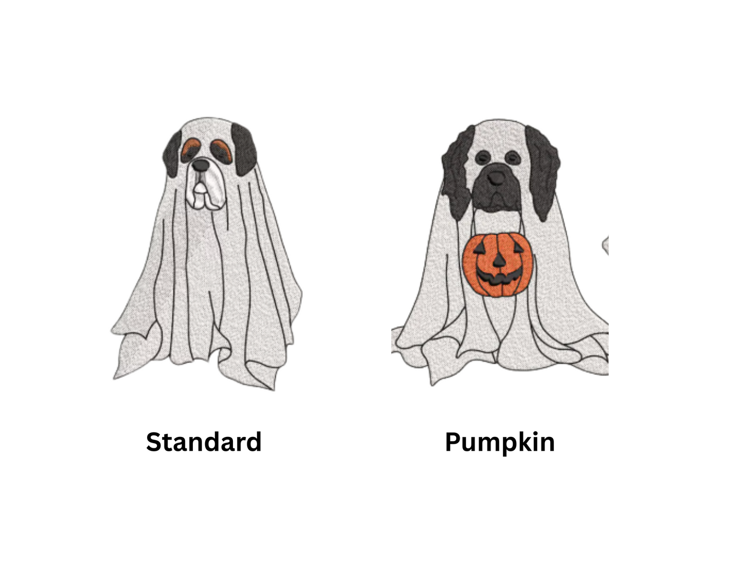 Custom Spooky Pup Embroidered Sweatshirt