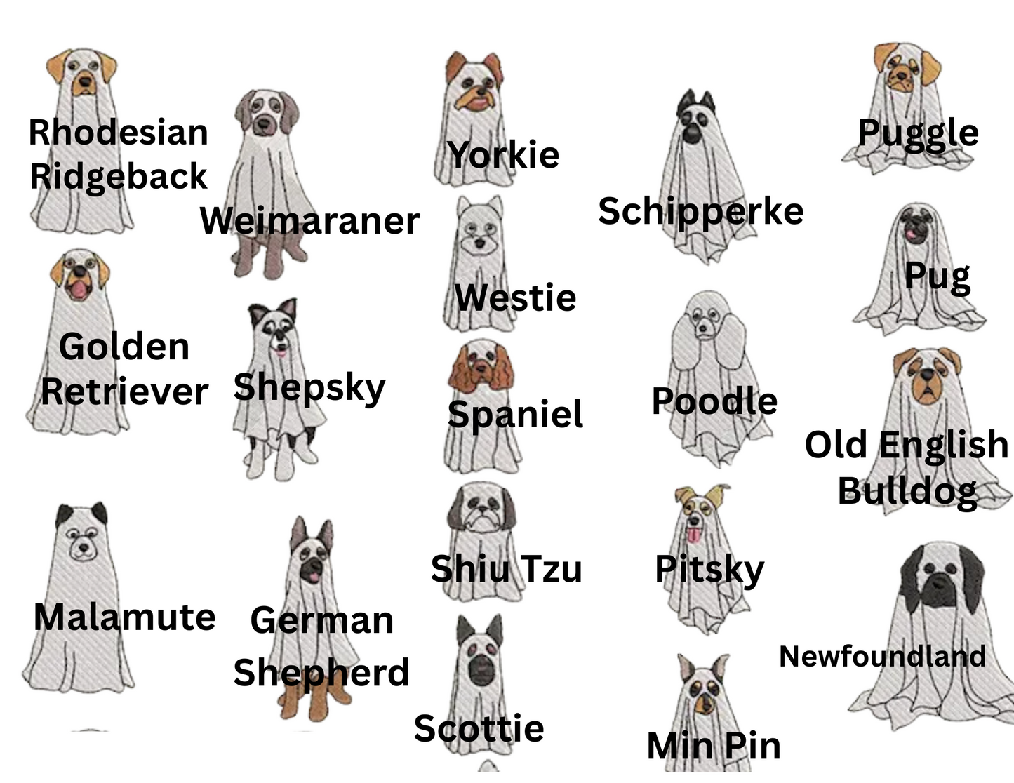 Custom Spooky Pup Embroidered Sweatshirt