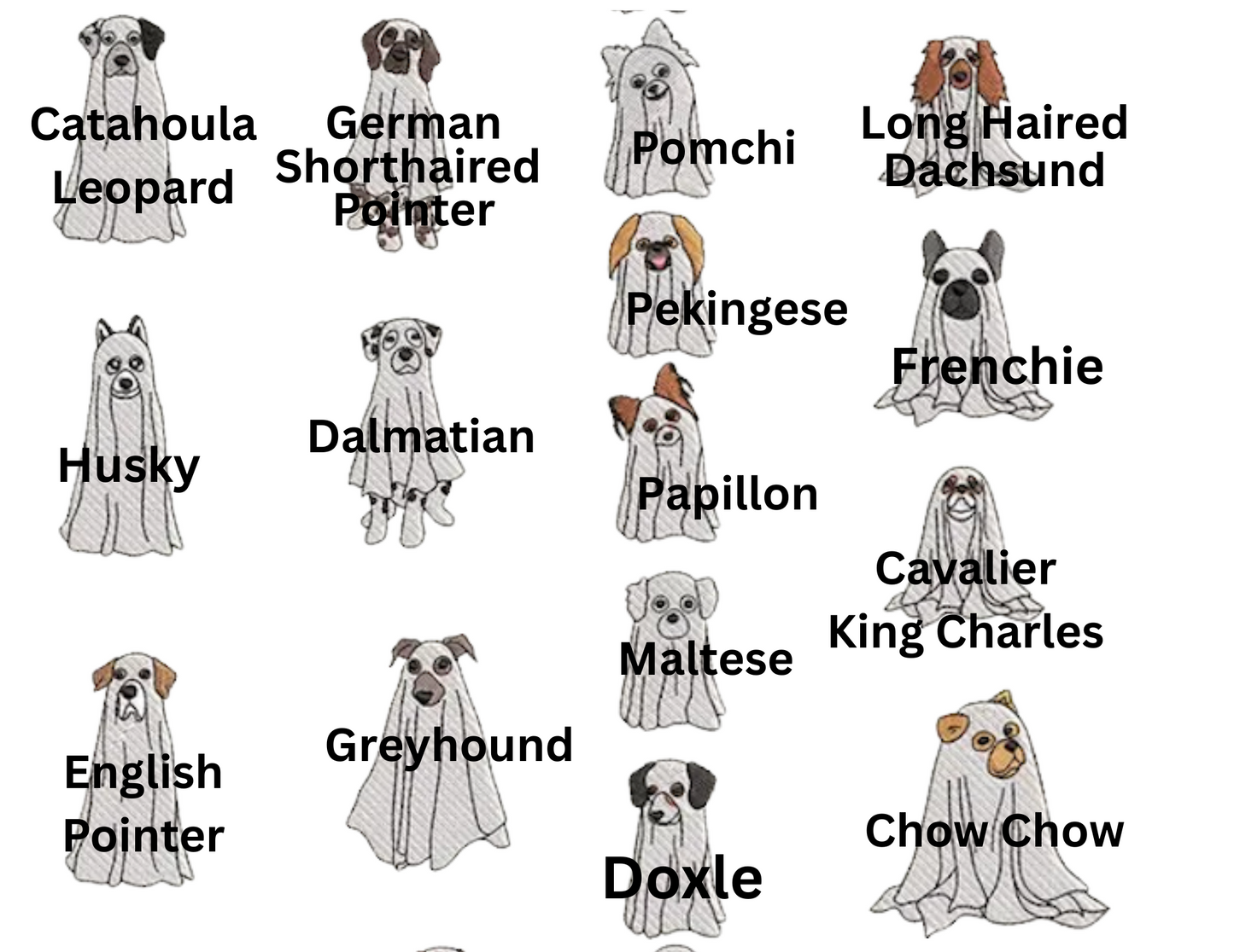 Custom Spooky Pup Embroidered Sweatshirt