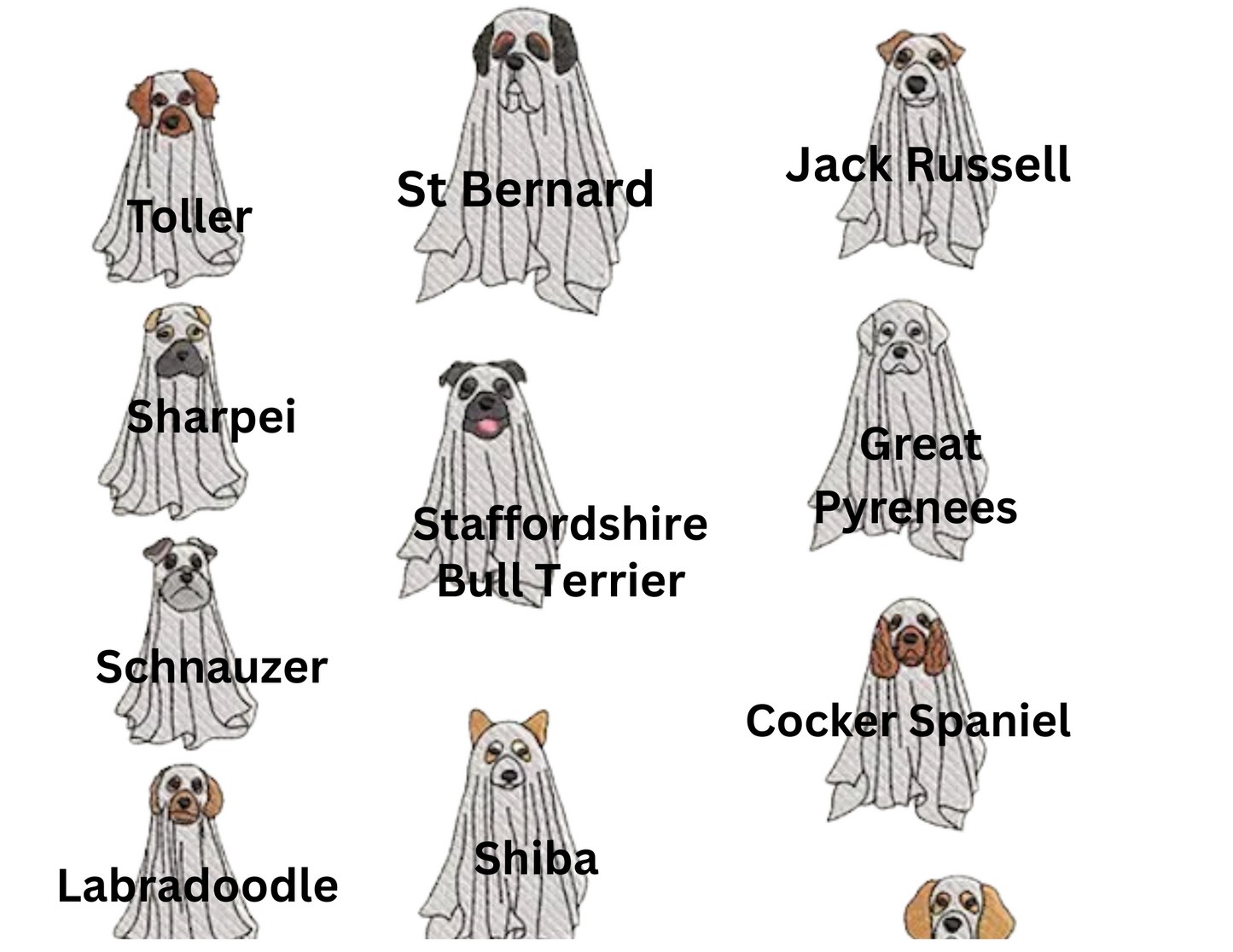 Custom Spooky Pup Embroidered Sweatshirt