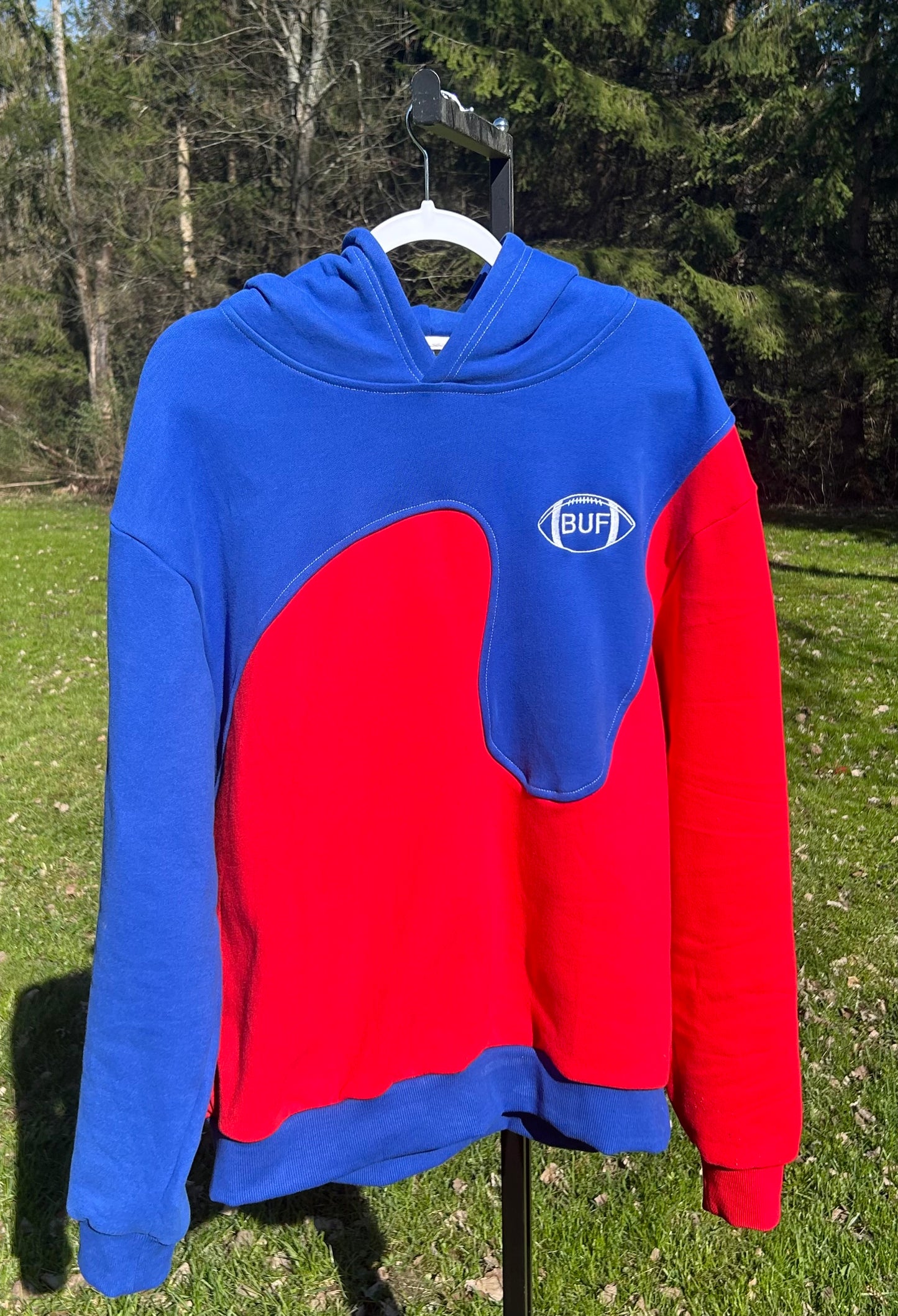 Embroidered Buffalo Wave Hoodie