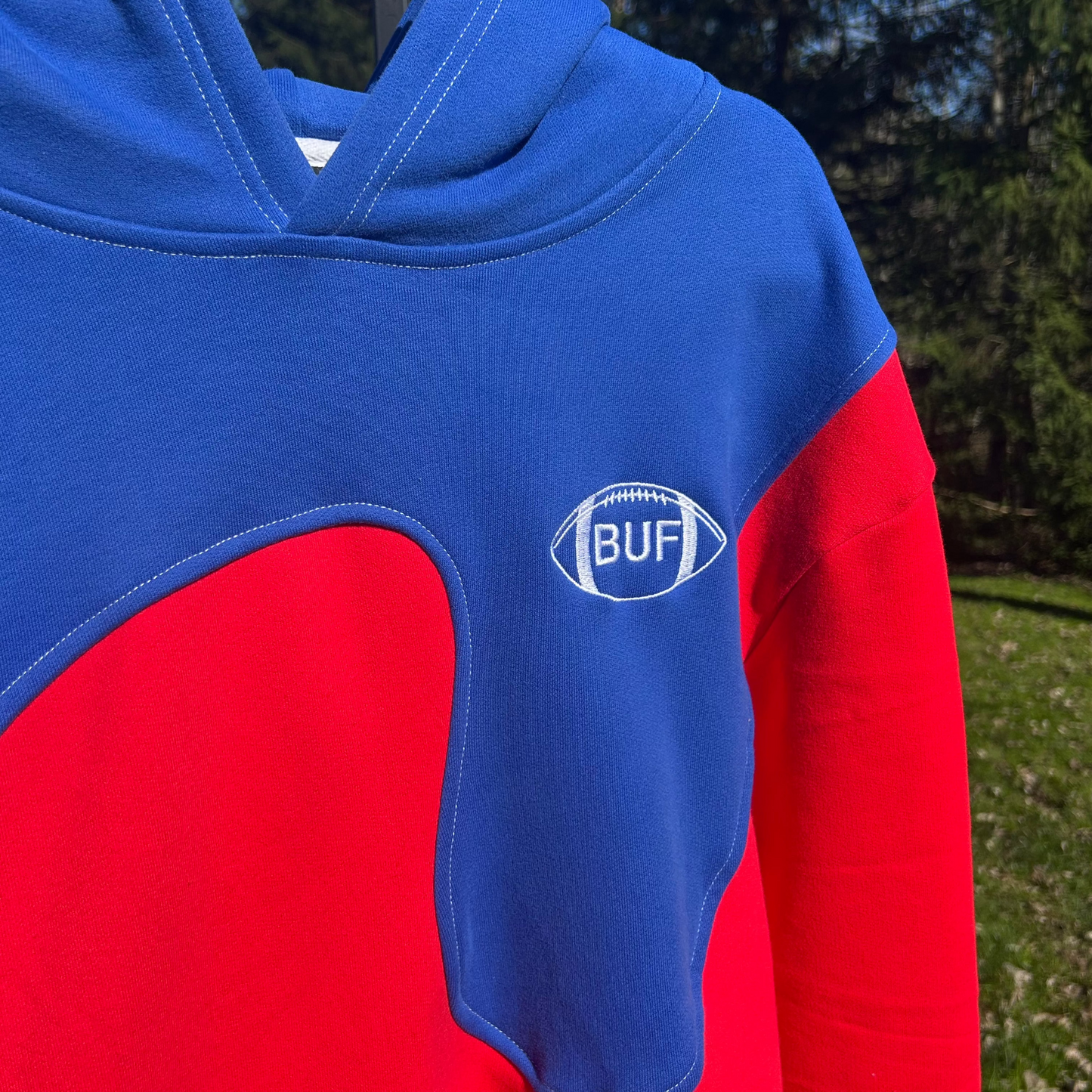 Embroidered Buffalo Wave Hoodie
