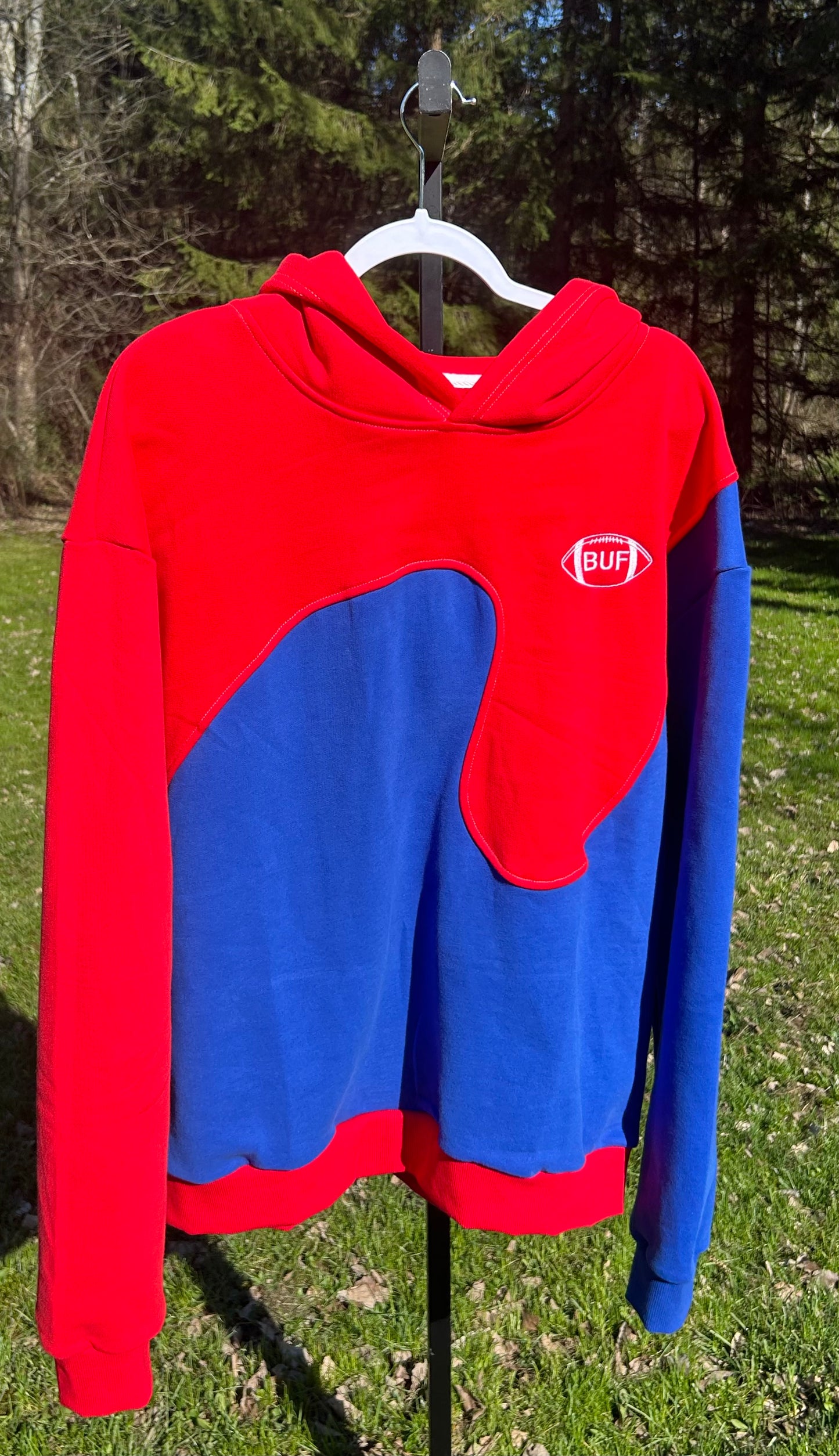 Embroidered Buffalo Wave Hoodie