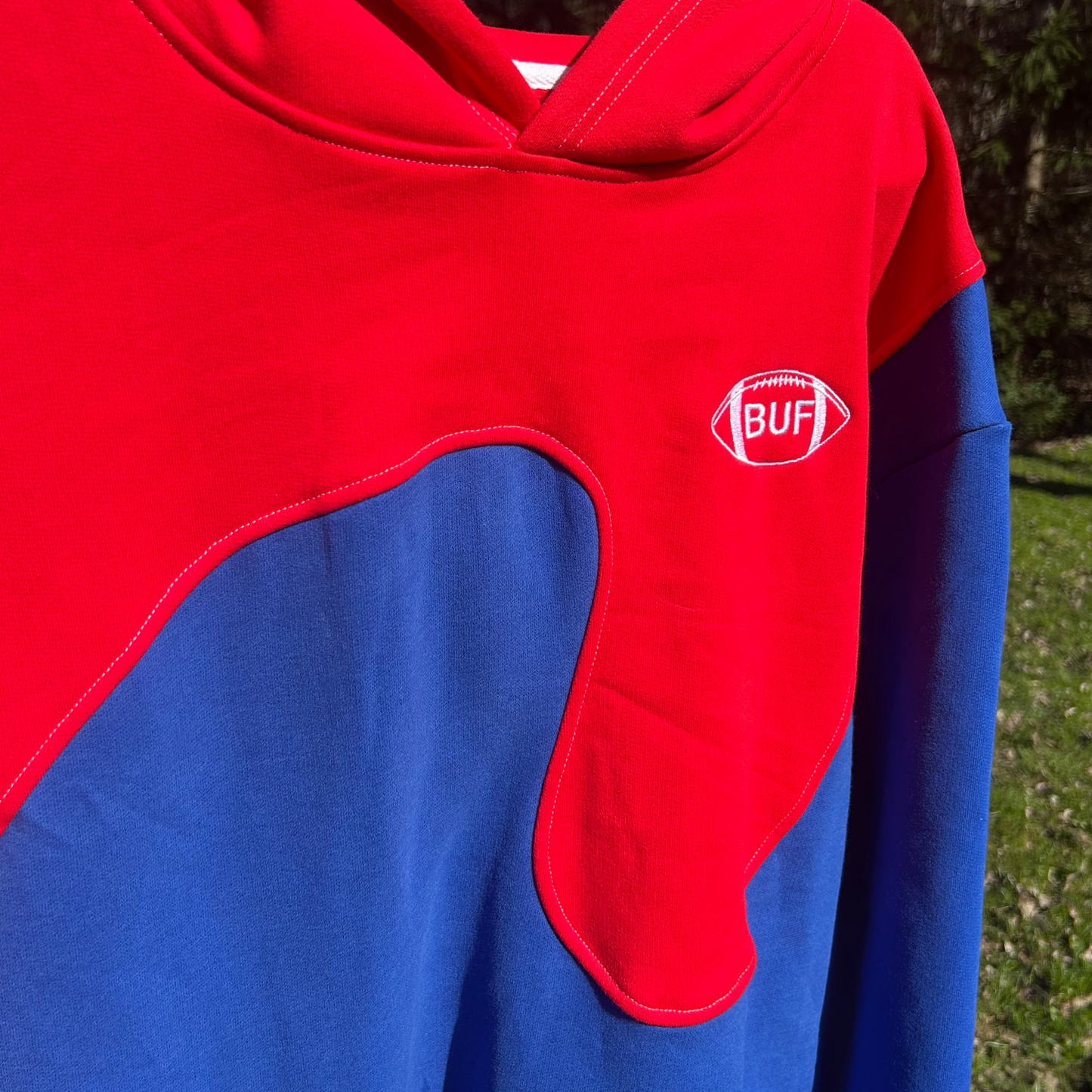 Embroidered Buffalo Wave Hoodie