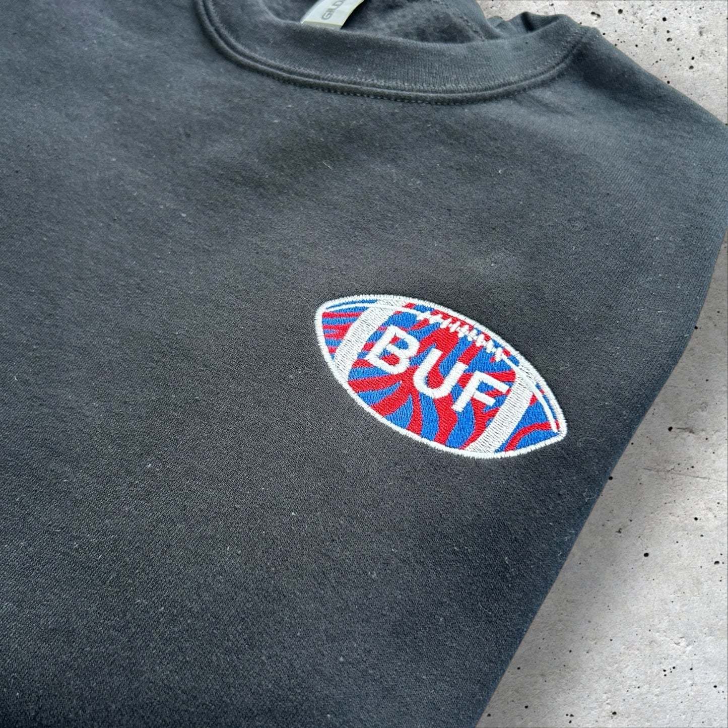 Embroidered BUF Football Sweatshirt