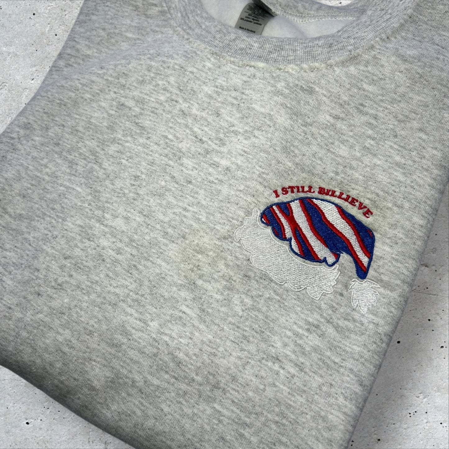 Embroidered I Still Billieve Crewneck