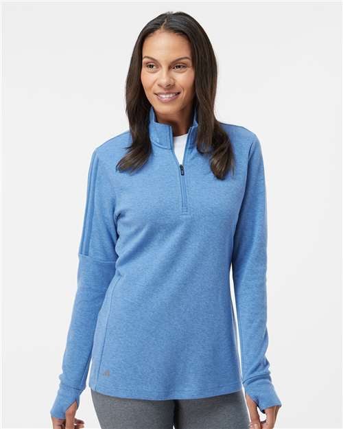 BWGC Embroidered Adidas Women's 3-Stripes Quarter-Zip Pullover