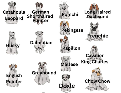 Custom Spooky Pup Embroidered Sweatshirt