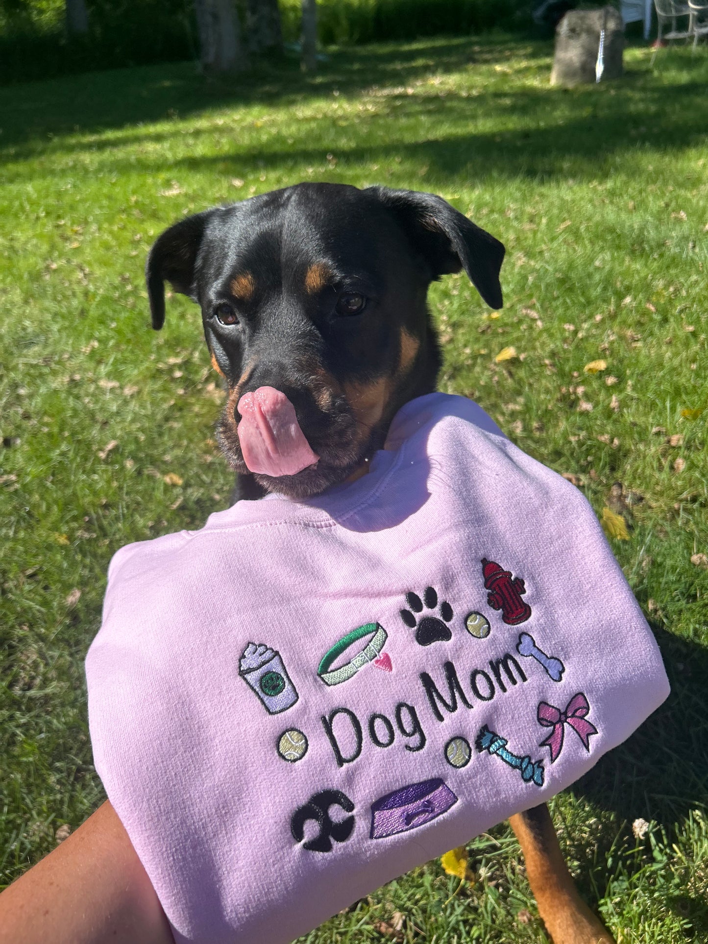 Embroidered Dog Mom Essentials Sweatshirt