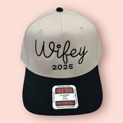 Embroidered Wifey/Bride Year Trucker Hat