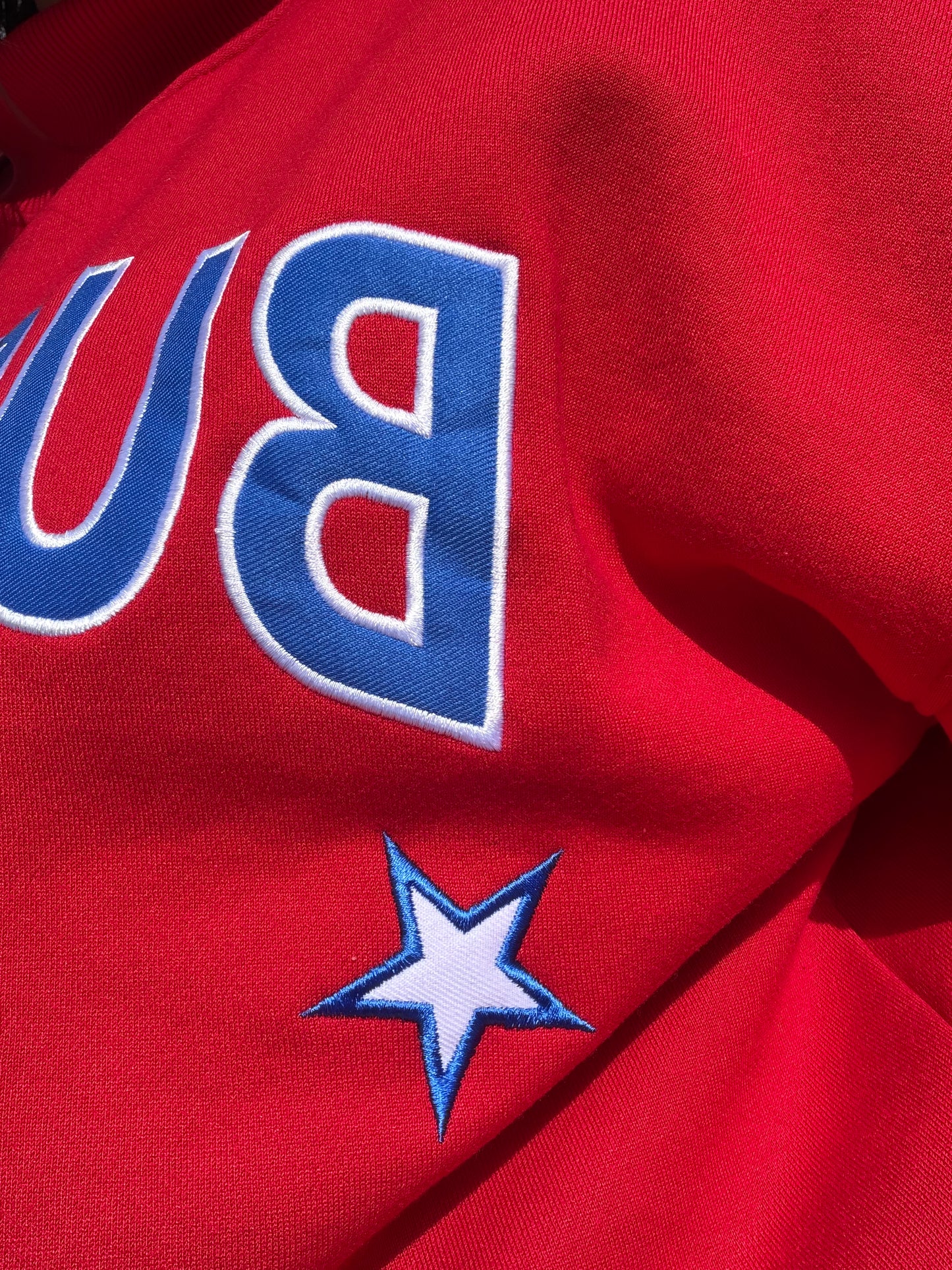 Embroidered Buffalo Star Mock Neck