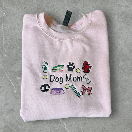Embroidered Dog Mom Essentials Sweatshirt