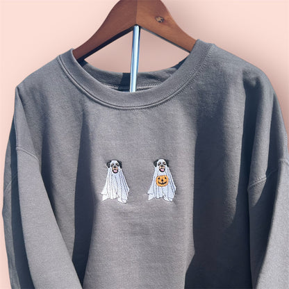 Custom Spooky Pup Embroidered Sweatshirt