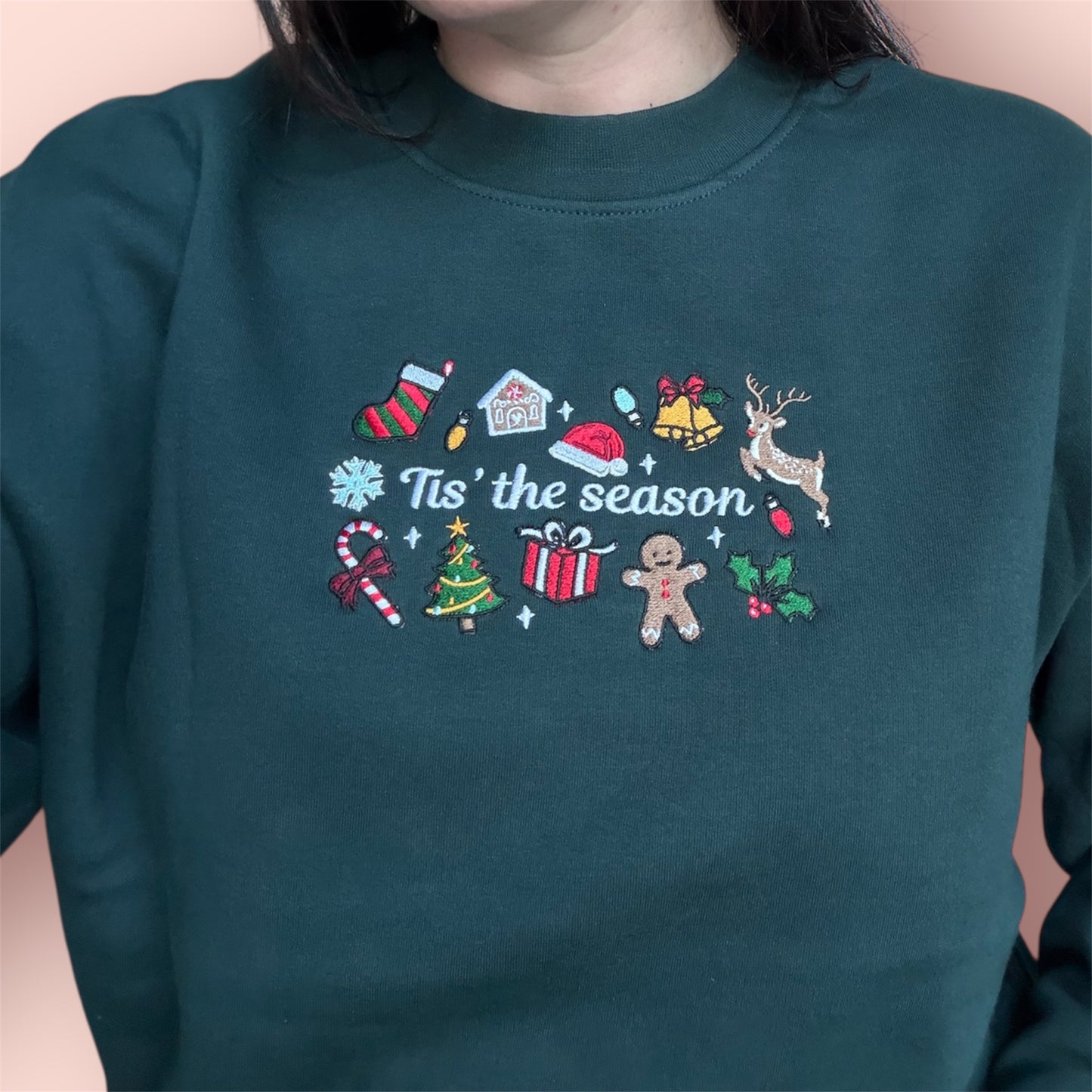 Embroidered Tis the Season Crewneck