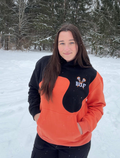 Embroidered Buffalo Lax Wave Hoodie