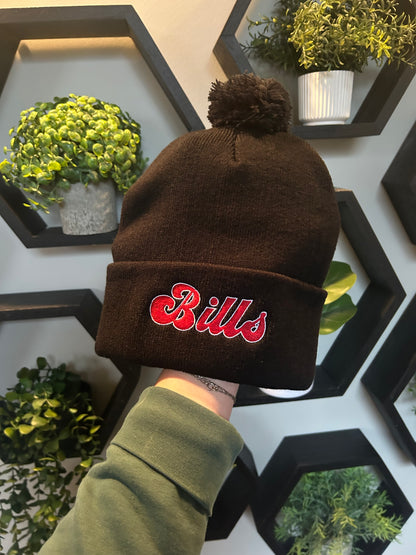 Embroidered Buffalo Bills Cursive Beanie