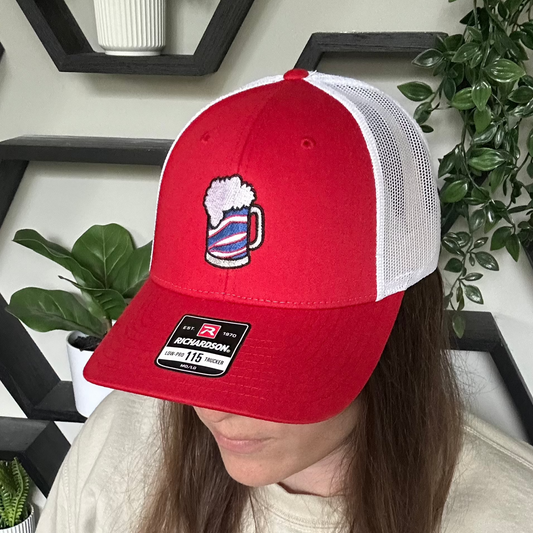 Embroidered Buffalo Bills Beer Trucker Hat