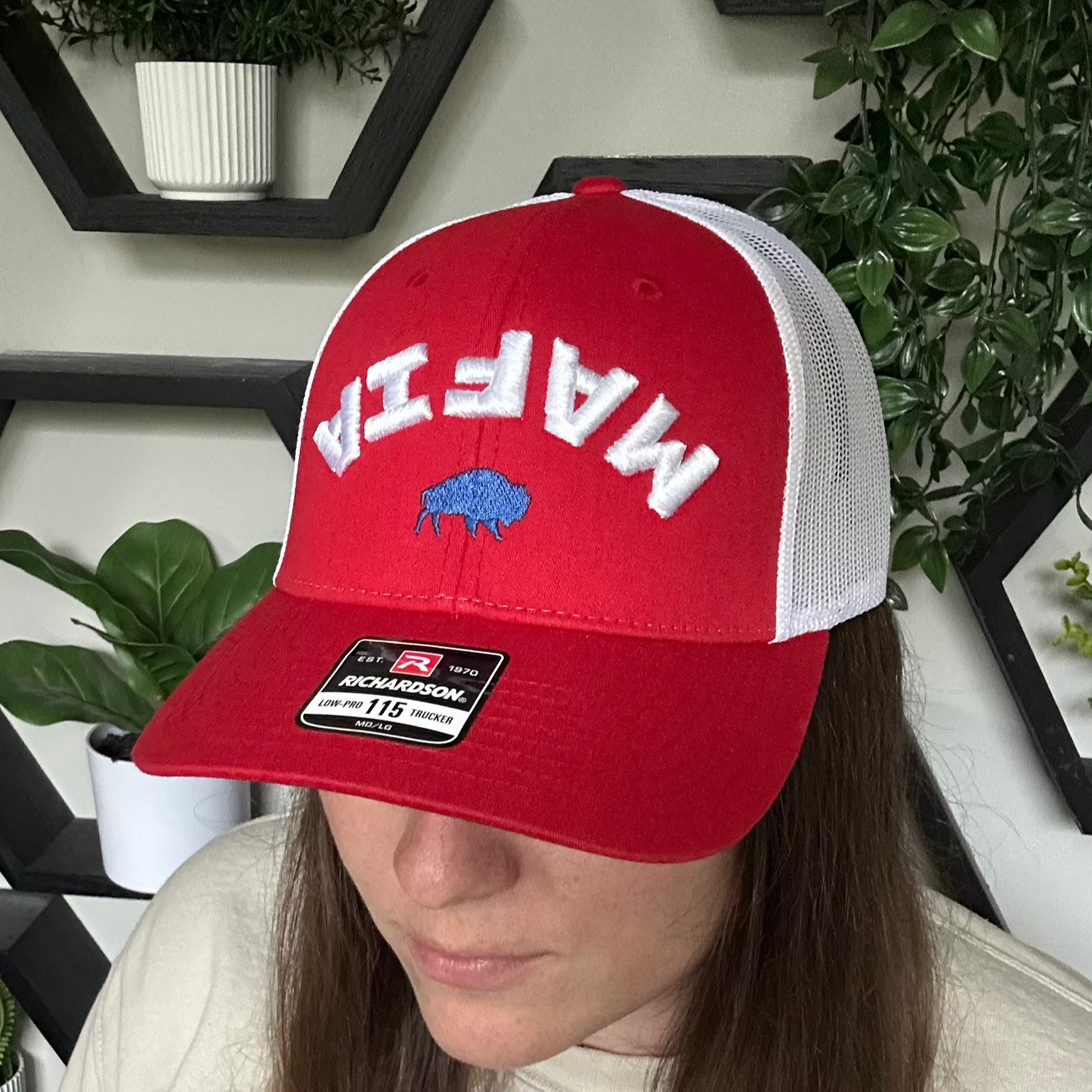 Embroidered Bills Mafia 3D Inverted Trucker Hat