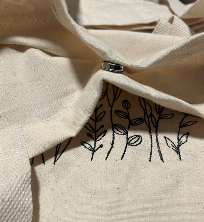 Embroidered Dog Mom Tote Bag