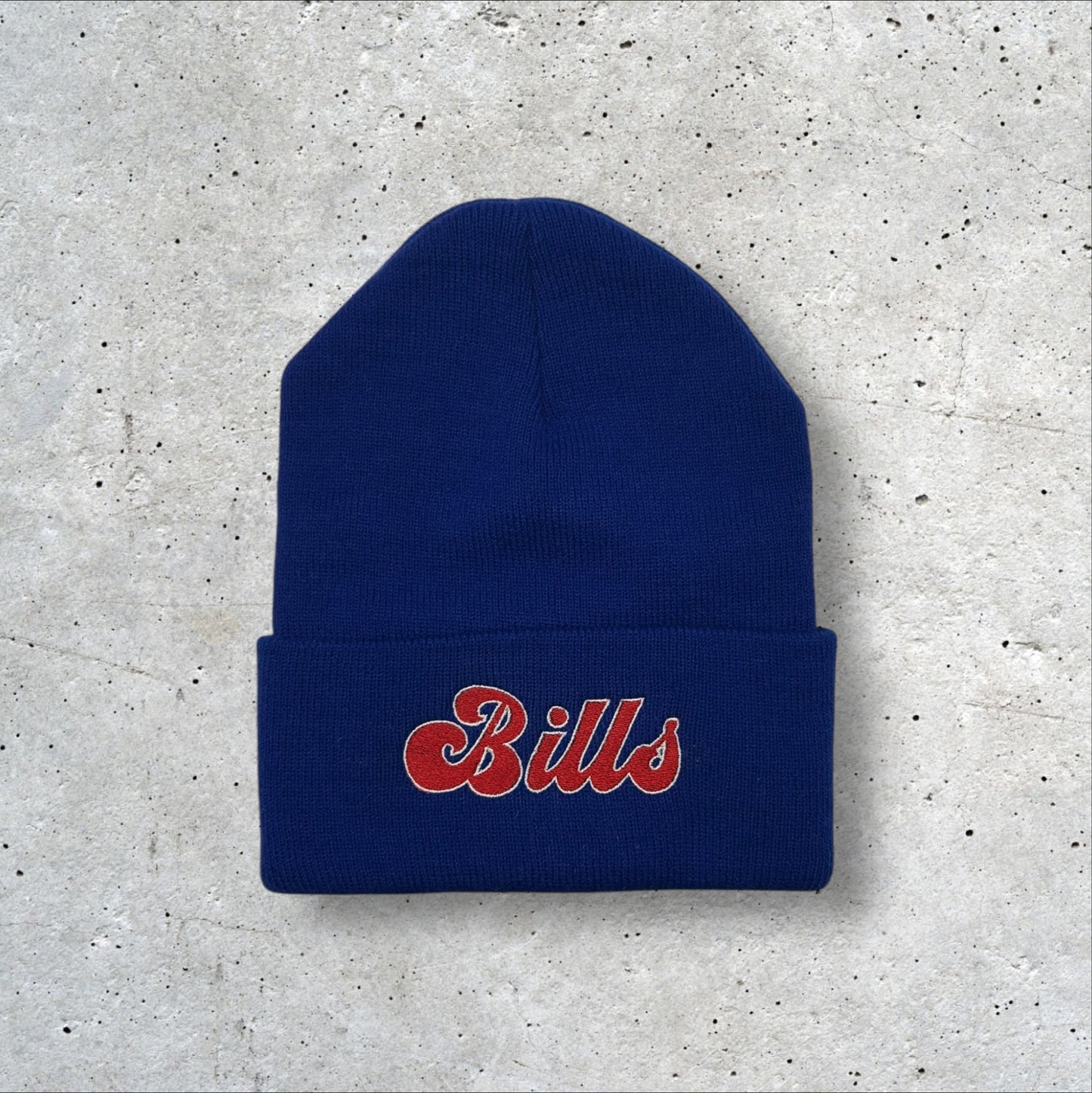 Embroidered Buffalo Bills Cursive Beanie