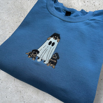 Embroidered Rottweiler Ghost Sweatshirt