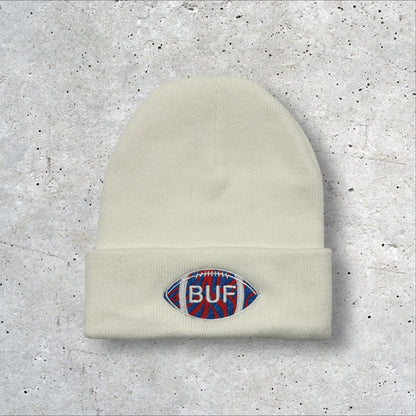 Embroidered BUF Football Beanie