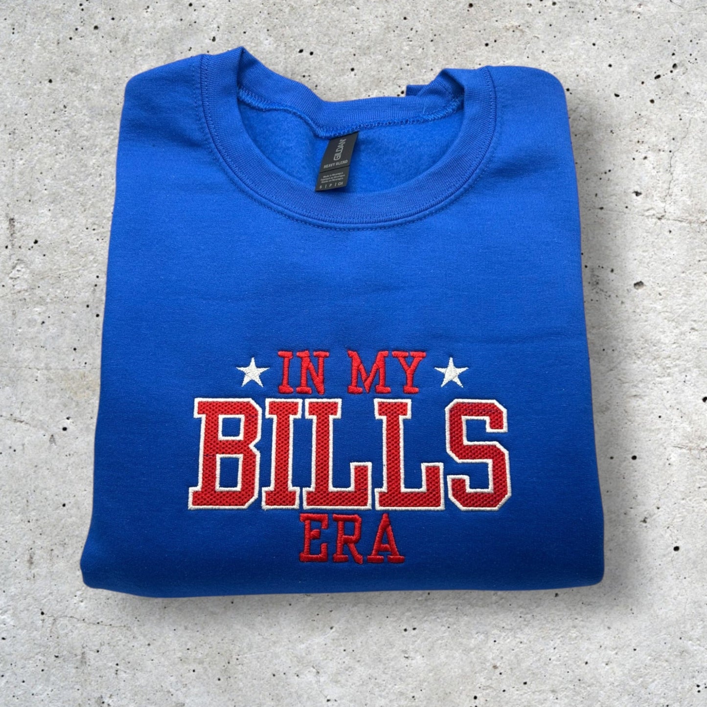 Embroidered In My Bills Era Crewneck