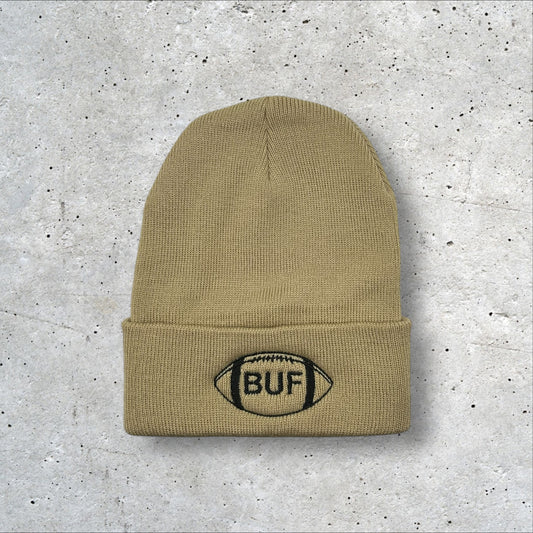 Embroidered Buffalo Bills Neutral Football Beanie