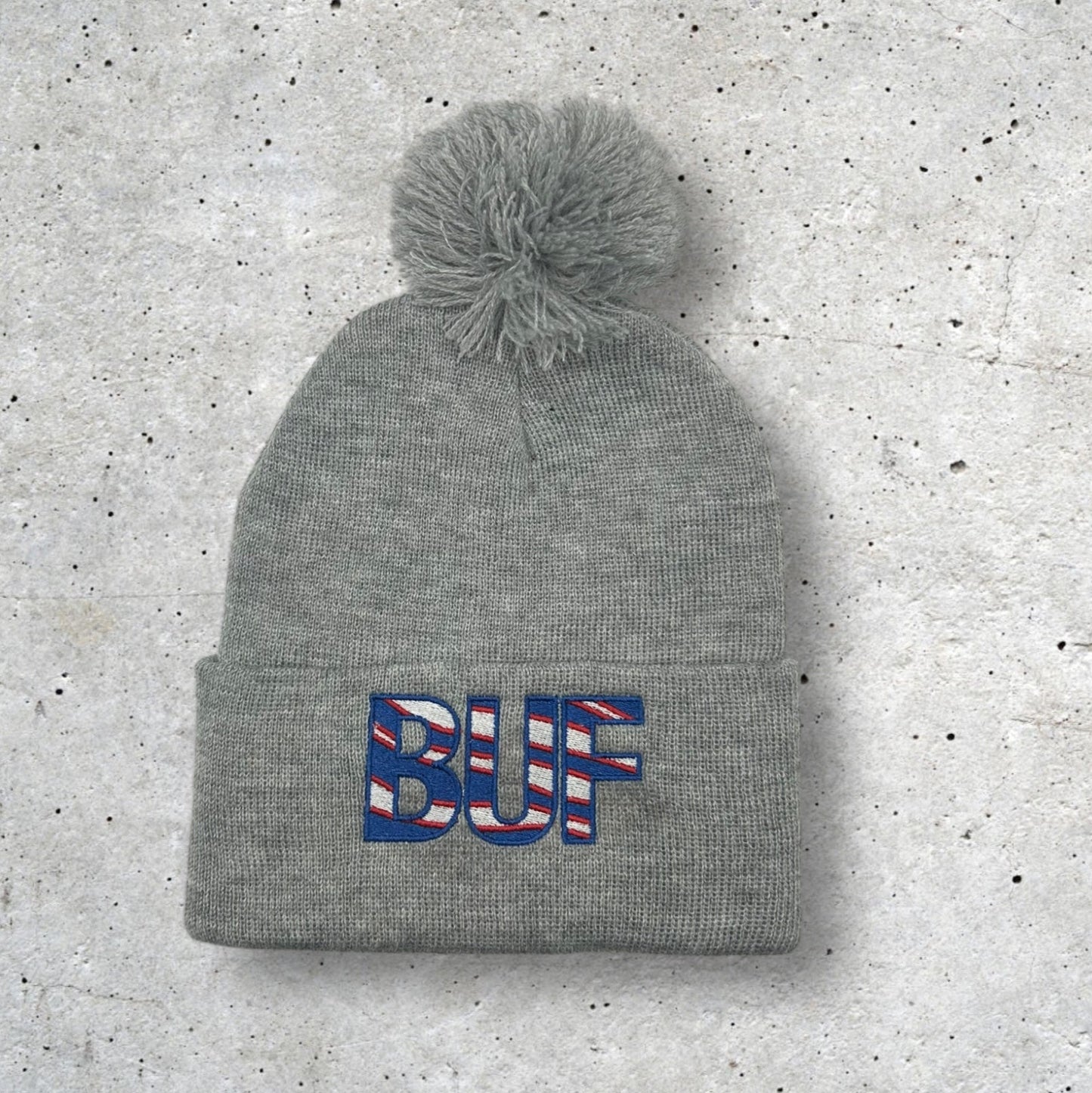 Embroidered Buffalo “BUF” Bills Tie Dye Beanie