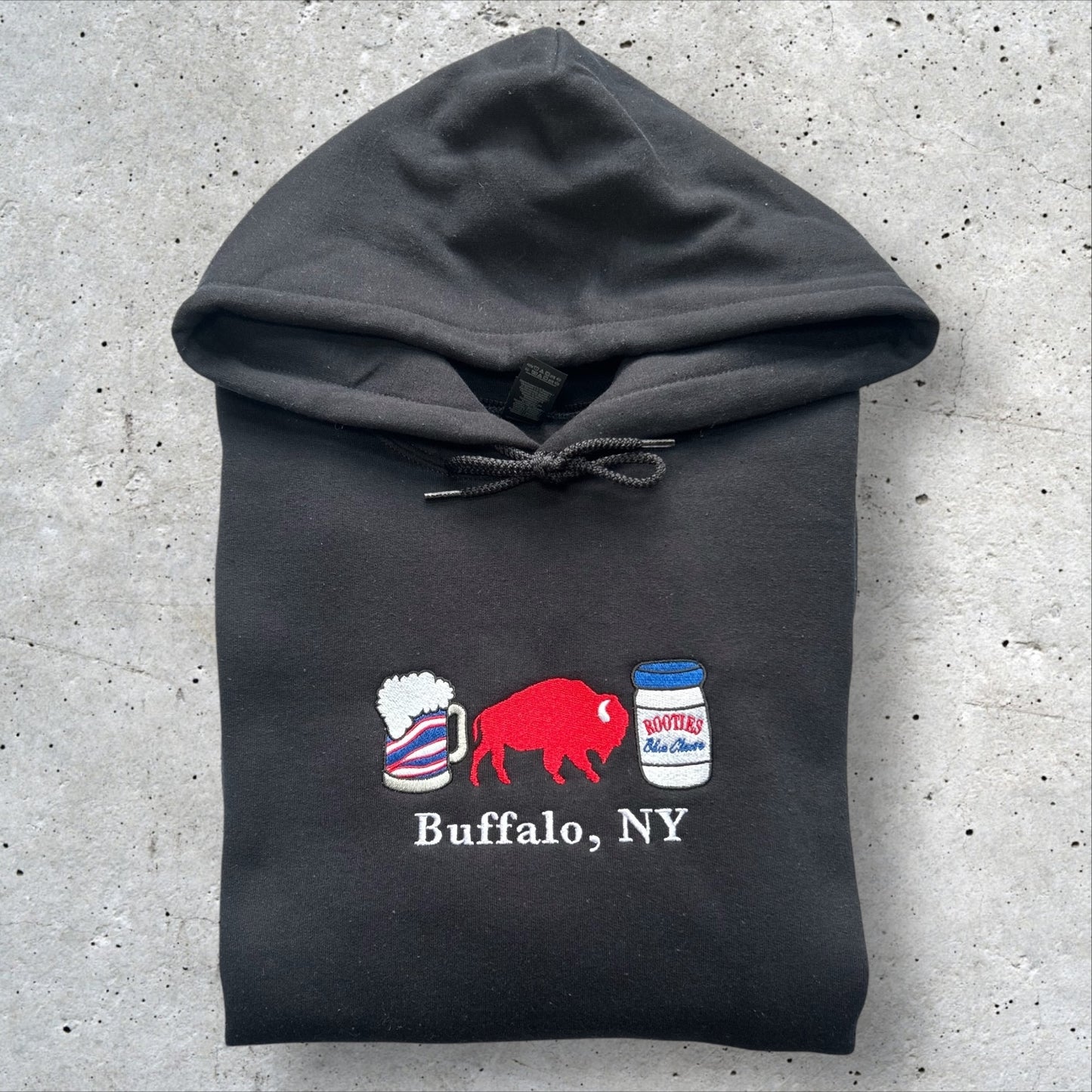 Embroidered Bills, Beer, and Blue Cheese Hoodie