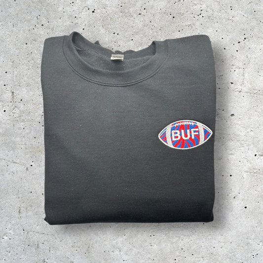 Embroidered BUF Football Sweatshirt