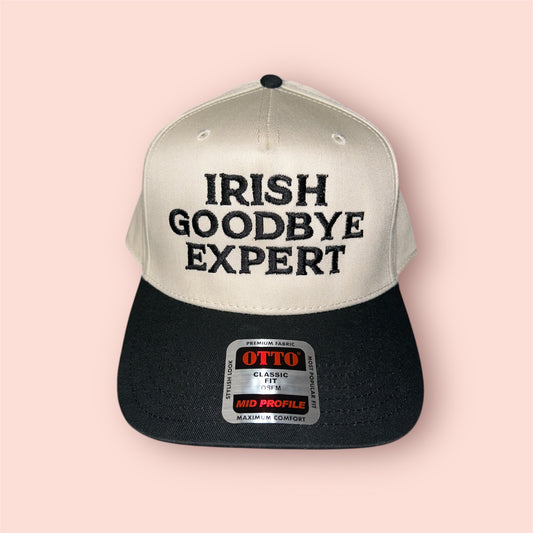 Embroidered Irish Goodbye Expert Trucker Hat