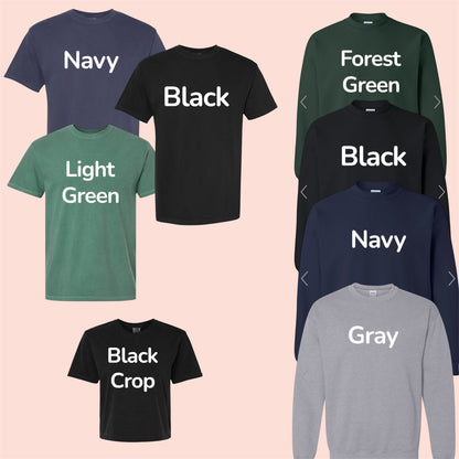 Embroidered Meet Me on the Green Sweatshirt/Tee