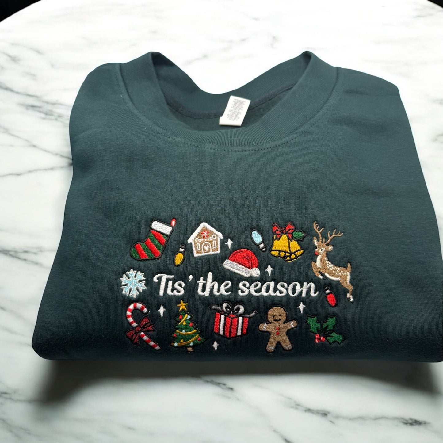 Embroidered Tis the Season Crewneck