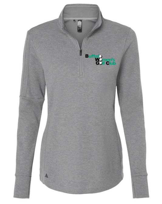 BWGC Embroidered Adidas Women's 3-Stripes Quarter-Zip Pullover